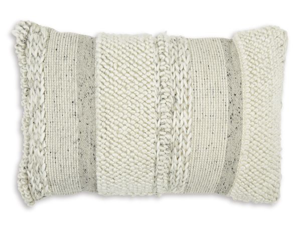 Ashley Furniture Standon Pillow (Set of 4) in Gray/White
