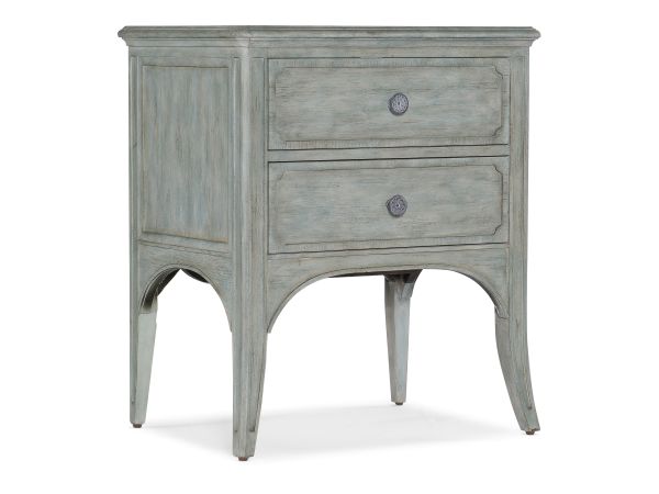Hooker Furniture Charleston Two-Drawer Accent Table in Blues