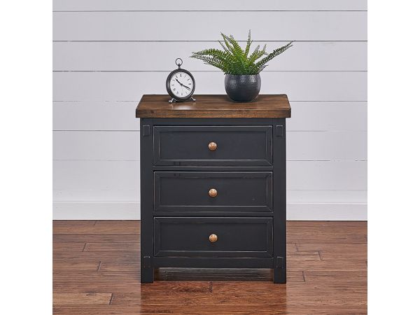 A-America Stormy Ridge Nightstand in Chickory Black 