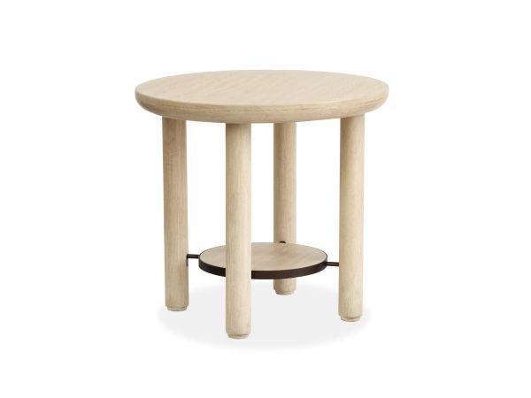 Magnussen Sunset Cove Round End Table in Sanibel Brown