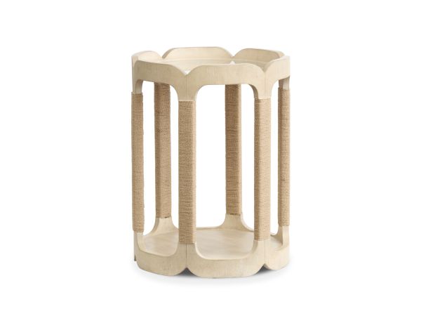 Magnussen Sunset Cove Drum Table in Sanibel Brown