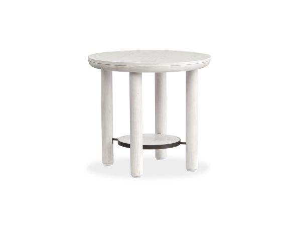 Magnussen Sunset Cove Round End Table in Moonlight Pearl