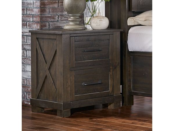 A-America Sun Valley Nightstand With Rs Usb in Charcoal 