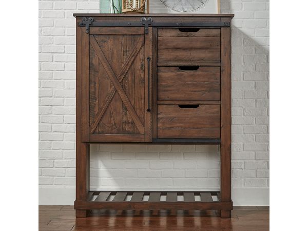 A-America Sun Valley Large Barn Door Chest in Rustic Timber 