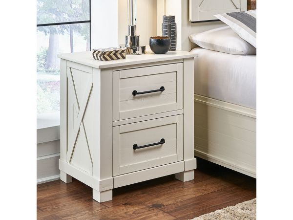 A-America Sun Valley Nightstand With Rs Usb in White