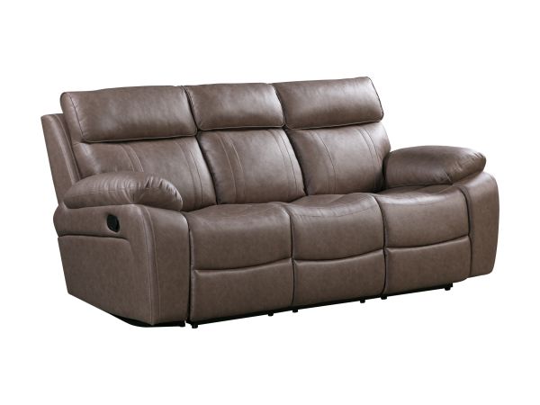 Theon Stokes Toffee Manual Sofa with Drop Down Table