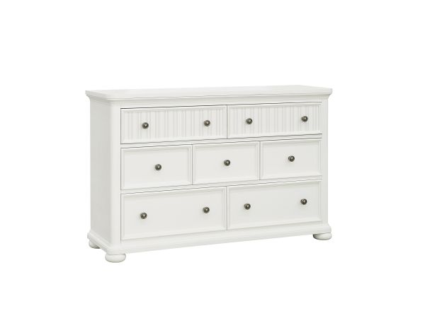 Samuel Lawrence Savannah 7-Drawer Dresser - White Finish in White Finish