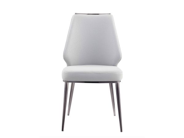 Chintaly Imports Tabatha Contemporary Curved Back Side Chair in Graphite