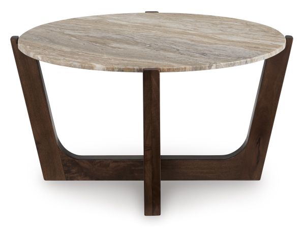 Ashley Furniture Tanidore Coffee Table in Warm Brown