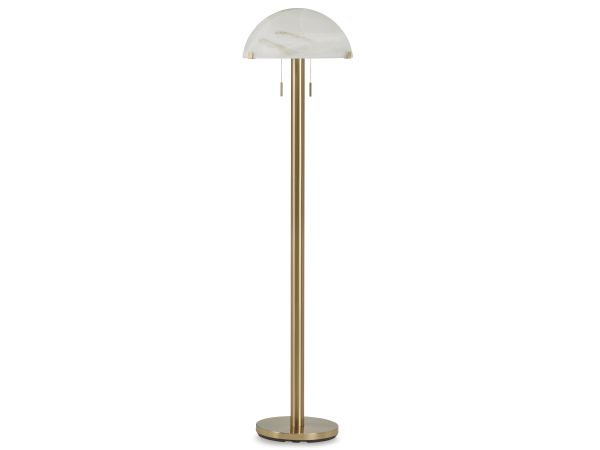 Ashley Furniture Tobbinsen Floor Lamp in Brass