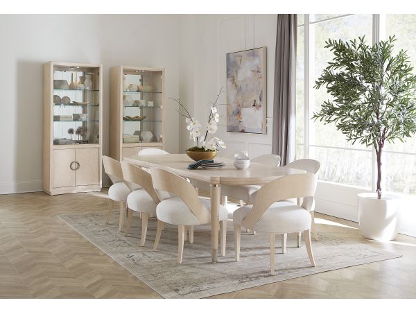 Hooker Furniture Nouveau Chic Rectangle Dining Table with 1-22in Leaf Dining Room Set