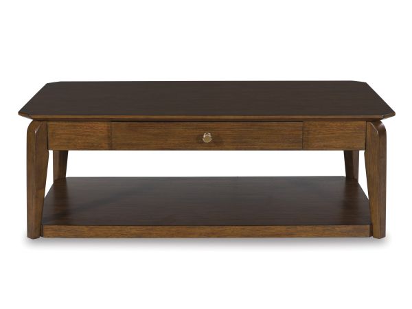 Ashley Furniture Trenmour Coffee Table in Medium Brown