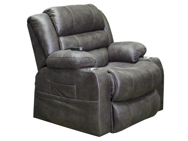 Tucker Power Lift Recliner w/Heat & Massage in Steel