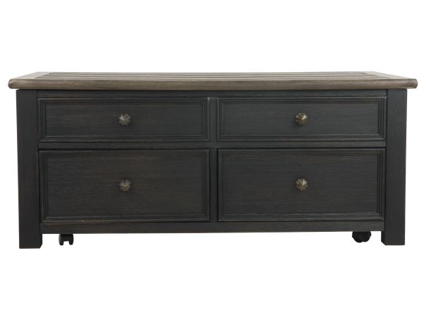 Ashley Furniture Tyler Creek Coffee Table with Lift Top in Grayish Brown/Black