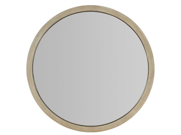 Hooker Furniture Cascade Round Mirror in Light Wood