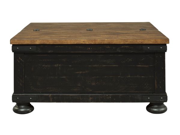 Ashley Furniture Valebeck Coffee Table with Lift Top in Black/Brown