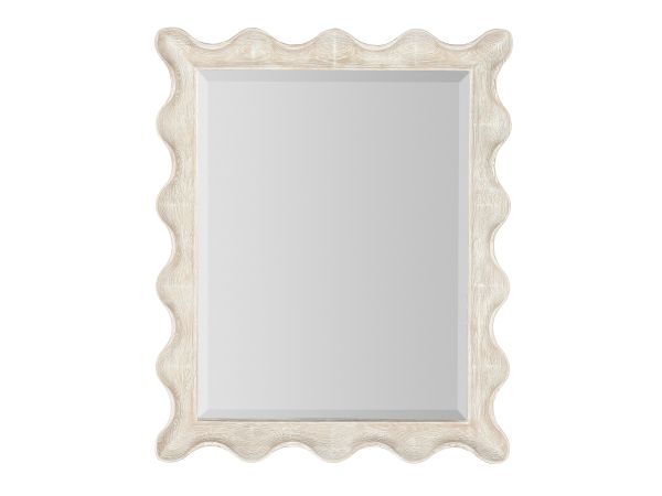 Hooker Furniture Serenity Bora Landscape Mirror in Light Wood