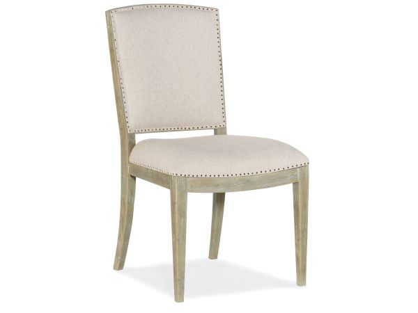 Hooker Furniture Surfrider Carved Back Side Chair in Driftwood