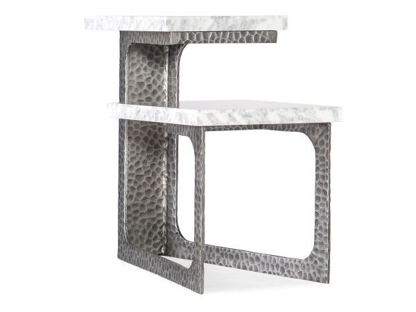 Hooker Furniture Melange Georgie Side Table in Silvers
