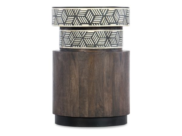 Hooker Furniture Commerce & Market Vector Round Side Table in Dark Wood