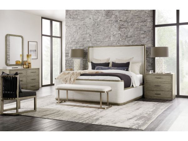 Hooker Furniture Linville Falls Boones Upholstered Shelter Bedroom Set