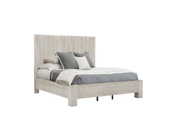 Samuel Lawrence Millwork Panel Bed in Barnwood Gray