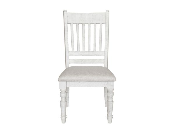 Samuel Lawrence Valley Ridge Dining Side Chair in Distressed White Finish