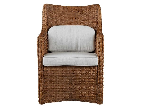 Weekender Montego Arm Chair in White Rattan