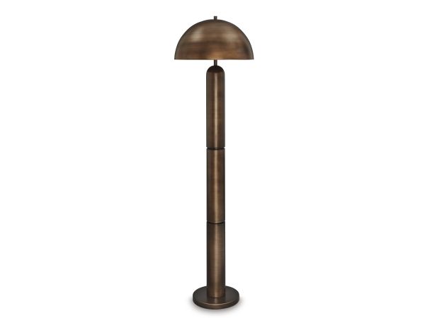 Ashley Furniture Wendfield Floor Lamp in Antique Copper