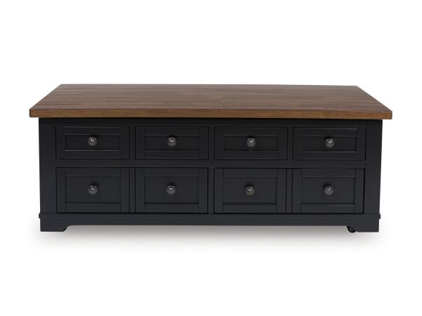 Ashley Furniture Wildenauer Lift-Top Coffee Table in Brown/Black