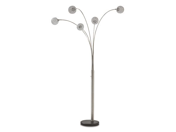 Ashley Furniture Winter Arc Lamp in Silver