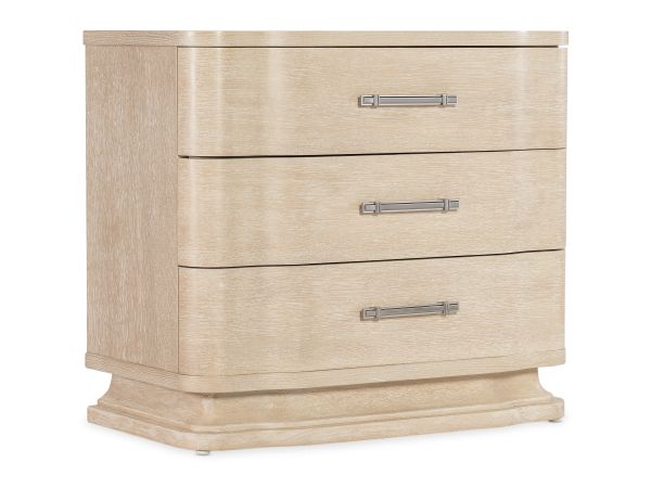 Hooker Furniture Nouveau Chic Three Drawer Nightstand in Light Wood