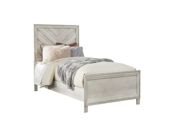 Samuel Lawrence Riverwood Twin Panel Bed in Gray