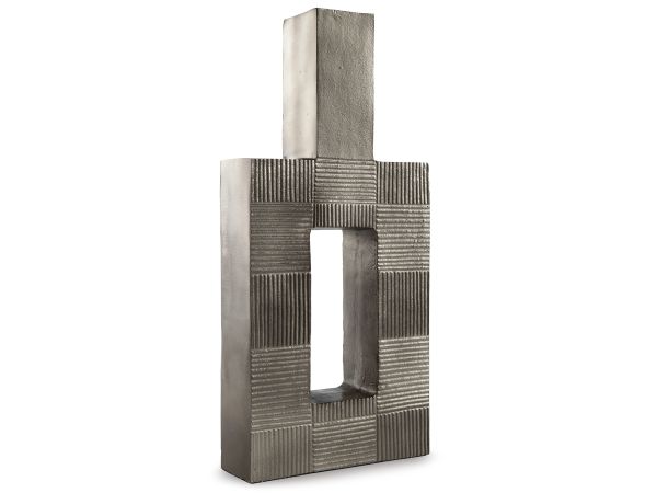 Ashley Furniture Wrengrove Vase Tall in Antique Nickel