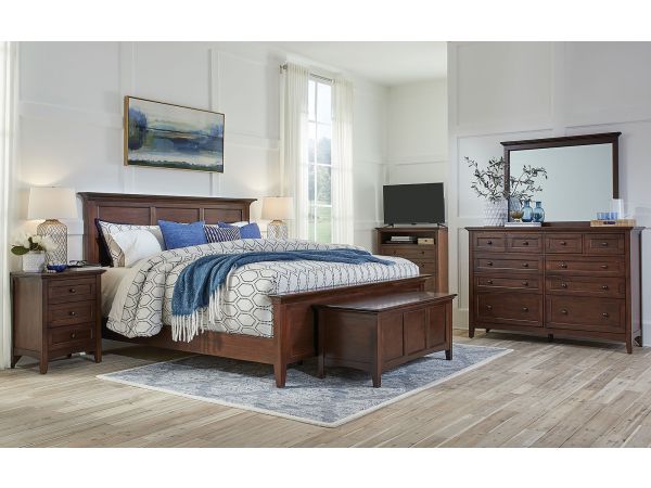 A-America Westlake Panel Bedroom Set - Cherry Brown