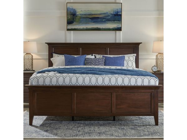 A-America Westlake Panel Bed in Cherry Brown 