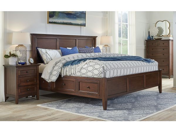 A-America Westlake Storage Bedroom Set - Cherry Brown
