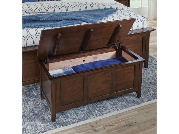 A-America Westlake Cedar Lined Blanket Trunk in Cherry Brown 