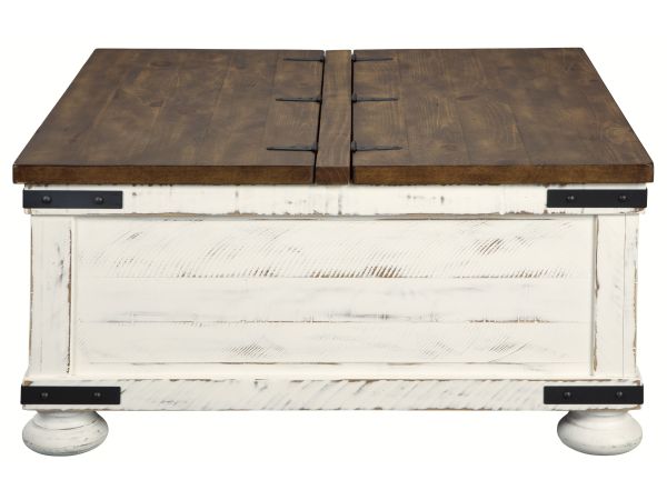 Ashley Furniture Wystfield Coffee Table in White/Brown