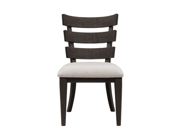 West End Loft Wood Back Side Chair 2/ctn in Tuxedo