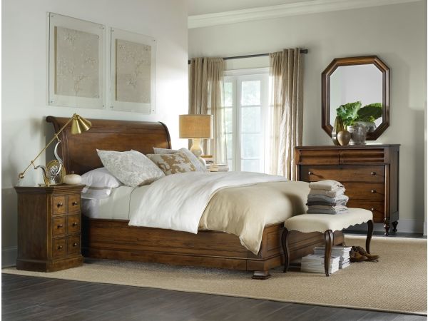 Hooker Furniture Archivist Sleigh Bed Bedroom Set