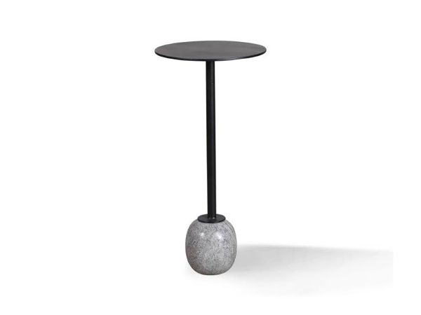 Crossings Serengeti Accent Table in Iron And Marble