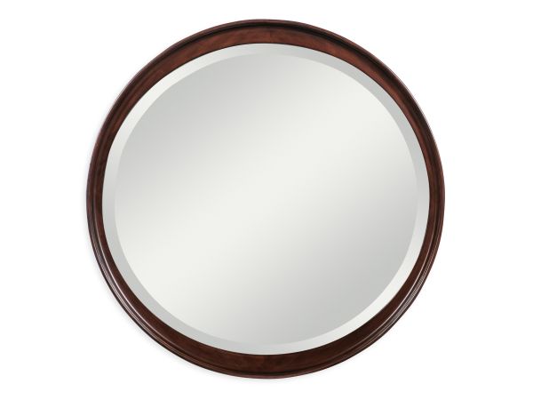 Hooker Furniture Bella Donna Round Mirror in Dark Wood