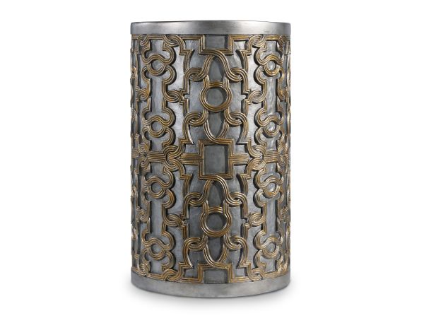 Hooker Furniture Melange Gia Drum Table in Golds