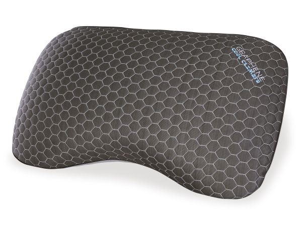 Ashley Furniture Zephyr 2.0 Graphene Curve Pillow (6/Case) in Dark Gray