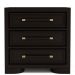 Lydia Three Drawer Nightstand in Dark Cabernet